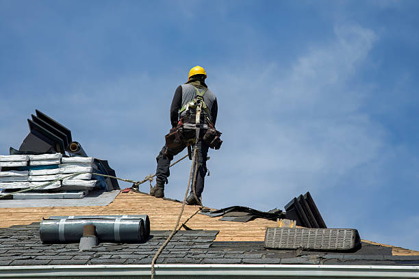 Professional Gutter Installation technician working in Orangevale, CA